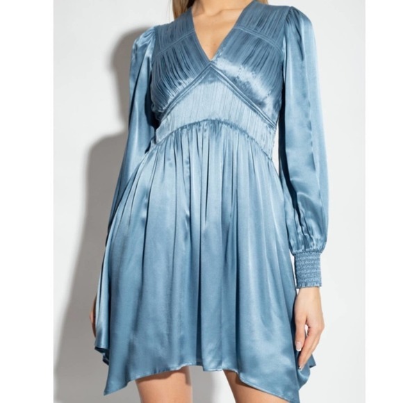 All Saints Dresses & Skirts - NWT AllSaints Esta Mini Dress in Blue Slate Size 2